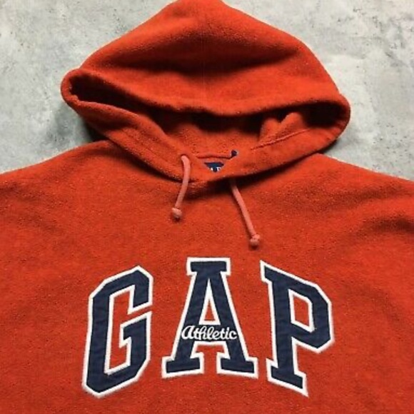 GAP 90s VTG Orange Fleece - Picture 2 of 4